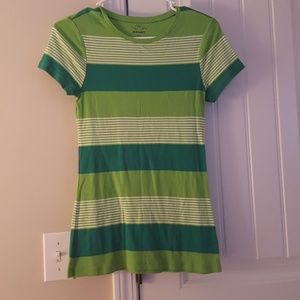 Green striped tee